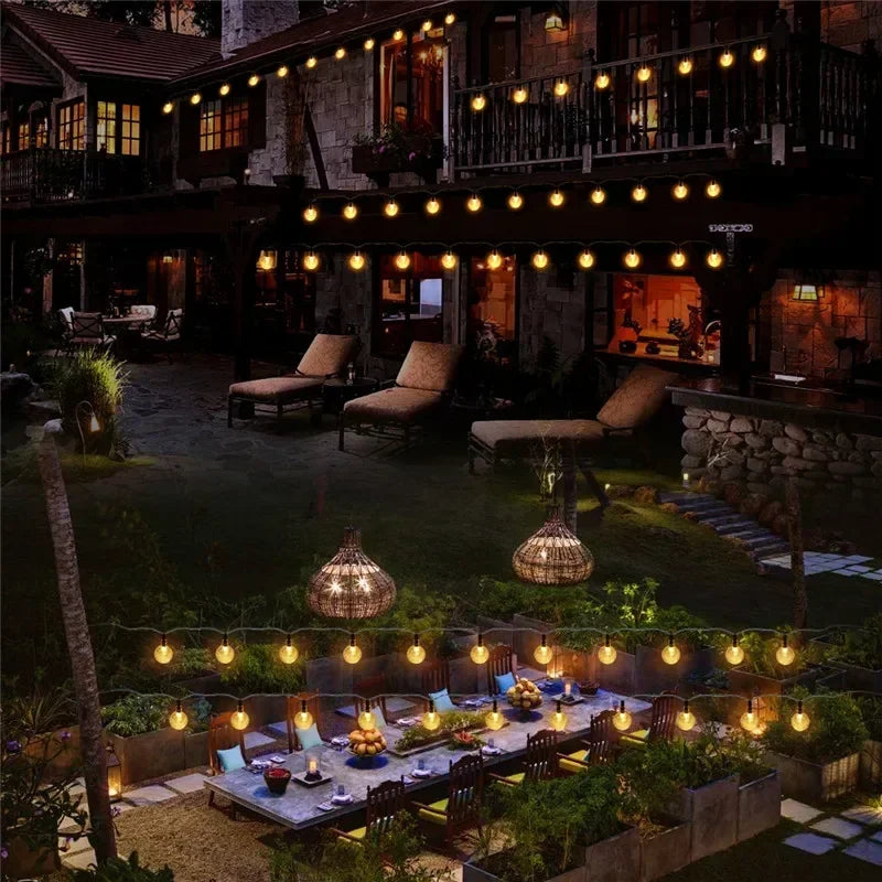 100 LED Solar Light Outdoor IP65 Waterproof String Fairy Lamps Solar Garden Garlands Christmas Decoration 12M