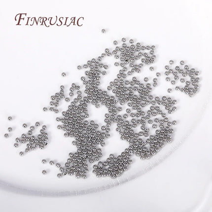 18K Gold Plated Separators For Bead,Spacers Beads For Jewelry Making,Brass Metal Round Beads,DIY Bracelets/Necklace Accessories