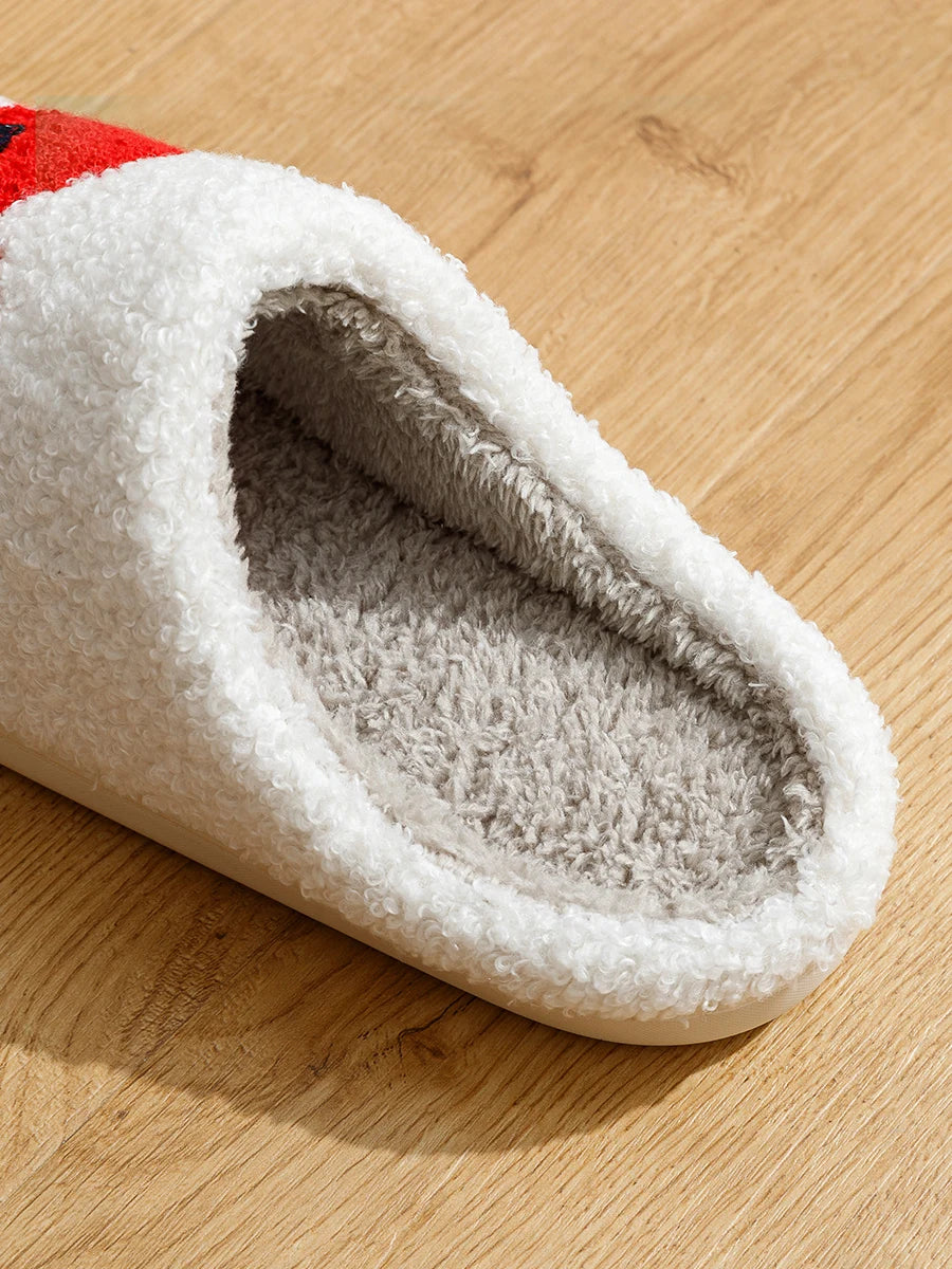 New Home Women's Slippers winter Warm Houseshoes Evil Eye Style Fuzzy Comfy Heart Flat Sole Funny Flip Flops Women Shoes