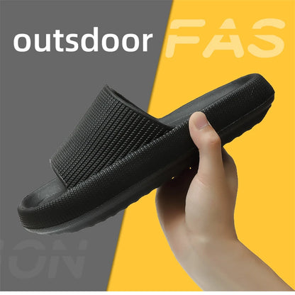 Cloud Cushion Slides Fashion Women Summer Soft Slippers Thick Platform Bathroom Home Men Indoor Non-slip Anti-slip Female