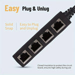 Ethernet Splitter, RJ45 1 Male to 4 x Female LAN Ethernet Splitter Adapter Cable Suitable Super Cat5,Cat5e,Cat6,Cat7 LAN Adapter