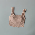 One-piece Cup Cross Back Sports Bra Women's Shockproof Tank Top Running Fitness Bra Quick Drying Breathable Yoga Bra