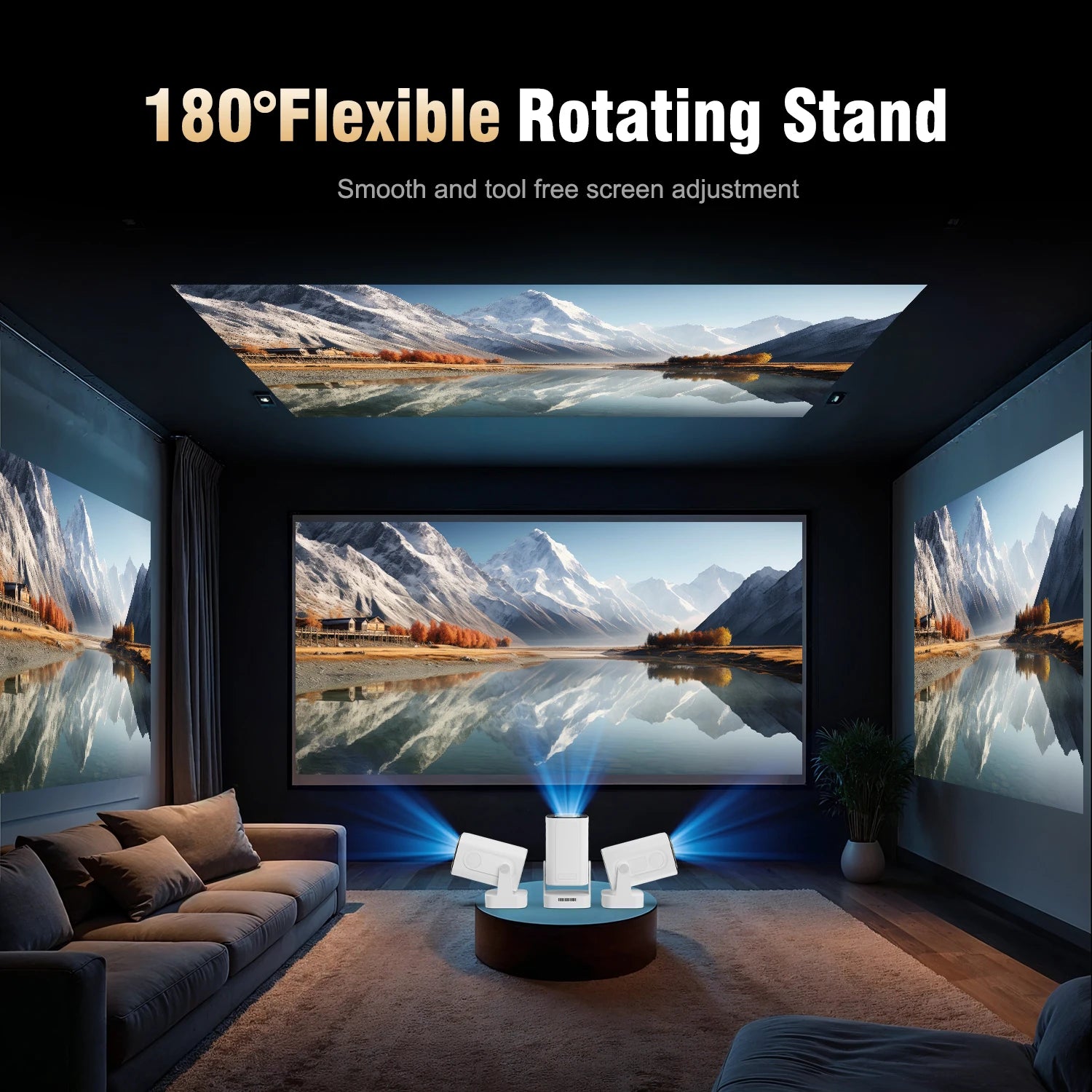 Magcubic HY310 4K Auto Focus Android 11 Mini Projector 330ANSI 5W Speaker Air Mouse Voice Control Portable Outdoor Home Cinema