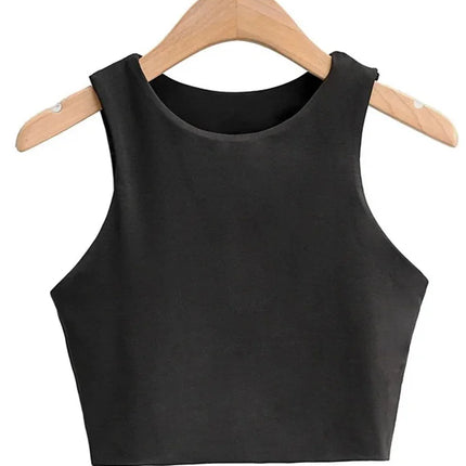 2023 Summer Fashion Women Sexy Slim Tops O-neck Sleeveless Double Nylon Ladies Good Quality Tank Tops 6 Colors