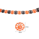 Halloween Hanging Banner Garland Bunting Pumkin Ghost Bat Paper Banner Door Hanging Ornaments Halloween Xmas Party Decoration
