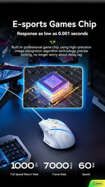 Inphic Pg1 Wired Mouse Gaming Mouse RGB Light Emitting   Macro Programming 12800DPI  6 Keys Computer Mouse For Office Home