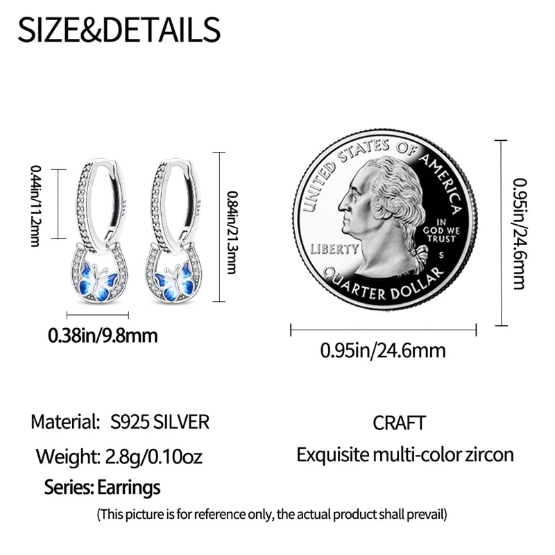 Genuine 925 Sterling Silver Love Feather Earrings Fit Original Charms Hoop  For Women girls Stud Earring Fine Jewelry Gifts