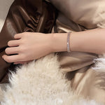Full of Rhinestone Stainless Steel Bracelet For Women 2022 New  Designer Shiny Luxury Zircon Adjustable Bracelets Jewelry Gift
