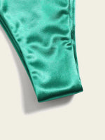 Halter Brazilian Metallic Satin Bikini Women Swimwear Female Swimsuit Two-pieces Bikini Set High Cut Bathing Suit Swim Beachwear