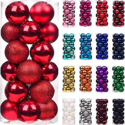 24/36Pcs 3/4CM Christmas Decoration Ball Christmas Tree Ornaments for Home Decor New Year 2025 Navidad Pendant Ball Accessories