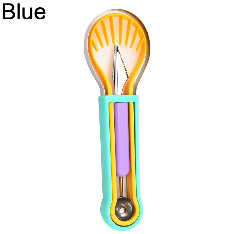 JJYY 3 in 1 Avocado Slicer Shea Corer Butter Fruit Peeler Cutter Pulp Separator Plastic Knife Kitchen Vegetable Tools