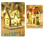 1~6pcs LED Night Light Christmas Ornaments 2024 Luminous Castle Snow House Sculpture Xmas Decoration for Home New Year Navidad