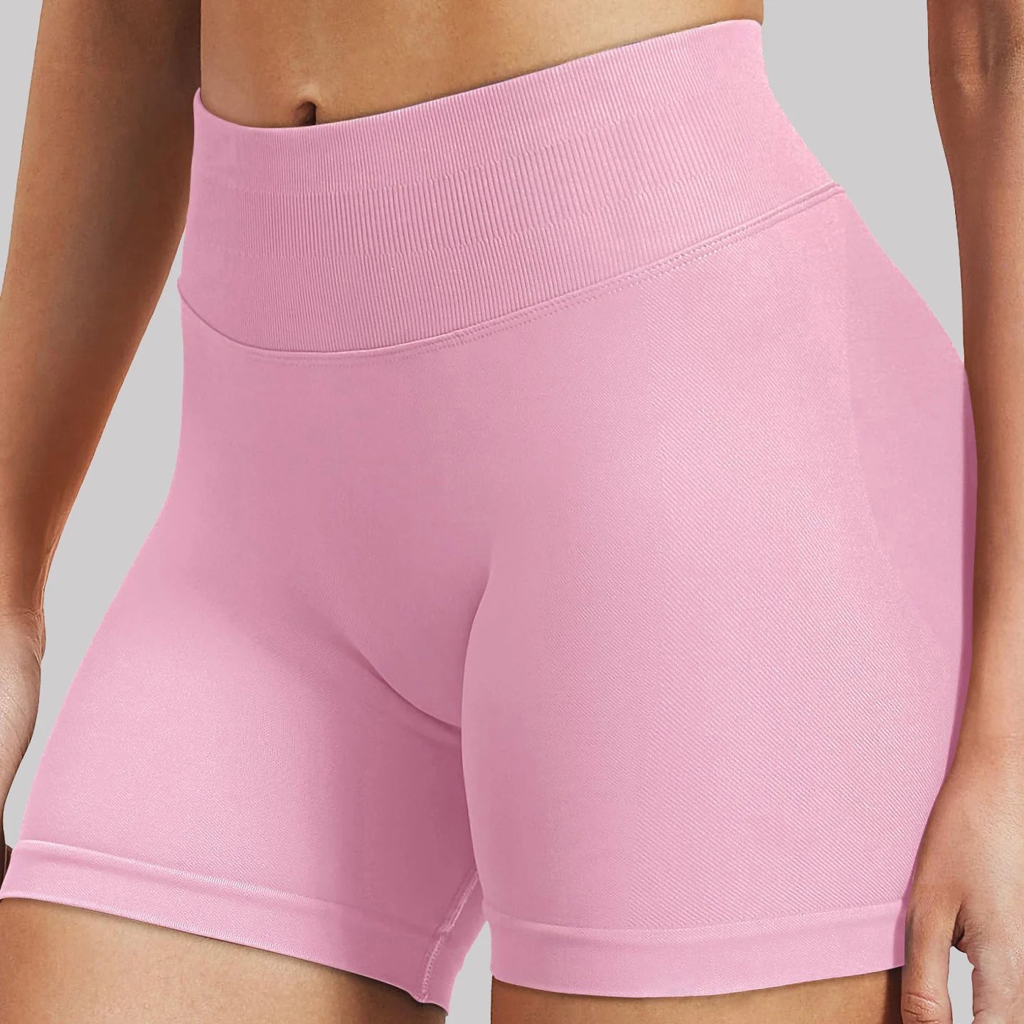 4.5'' Impact Shorts Seamless Low Ribbed Waistband Gym Shorts Scrunch Bum Yoga Shorts Booty High Stretch Running Bike Shorts