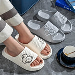 Summer Women's Slippers Fashion Indoor Soft Sole Durable And Wear-resistant Cute Cartoon Cat Bathroom Home Shoes Couple