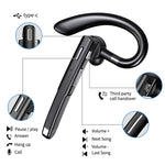 YYK520 Bluetooth Headset Noise Cancelling Sports Earphone Waterproof Digital Display Headphones Single Ear Earbuds Over-Ear
