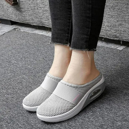 Women Wedge Breathable Slippers 2024 Summer Anti-slip Premium Sandals Vintage Casual Female Platform Shoes Plus Size Slides