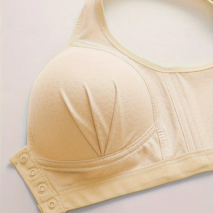 Comfortable Wireless Bra with Thin Cotton Cups Breathable Supportive and Shaping – Floral Print Lightly Padded@T36