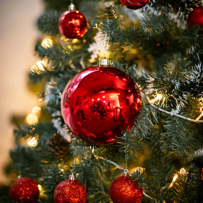 Christmas decorations red Ball 15cm Decorative Ornaments Ideal For Shopping Malls And Hotels Christmas Colorful Ball Decorations