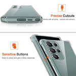 Shockproof Clear Silicone Soft Case For Samsung S25 S24 S23 S22 S21 Ultra plus note20 Galaxy S 23 22 21 FE + Phone Cases Cover
