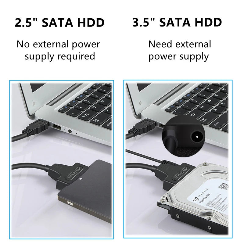 USB 3.0 to SATA Cable SATA III Hard Drive Adapter Converter for 2.5