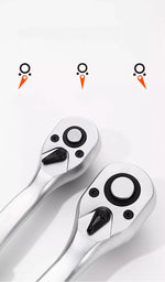 24/72 Tooth Quick Ratchet Wrench 1/2 1/4 3/8 3 Size Flying Wrenches Two-way Socket Wrench Repair Tools for for Vehicle Bicycle