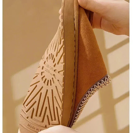 Winter Bohemian Style Indoor Fluffy Slippers with Anti-Slip and Warm Design for Comfortable Feet