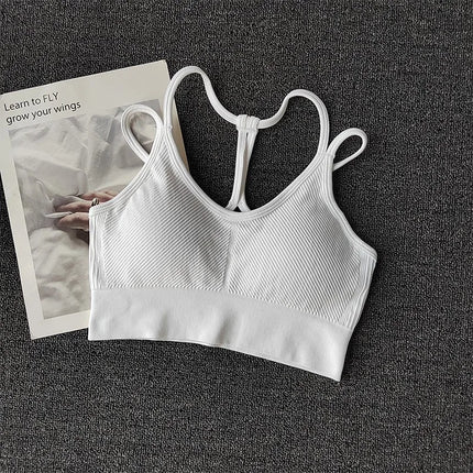 Women Breathable Sports Bra Shockproof Fitness Tops Gym Crop Top Brassiere Push Up Sport Bras Gym Workout Top Seamless Yoga Bra