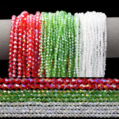 Loose Acrylic Pointed Christmas Beads Mixed AB Colors Spacers For Jewelry Making DIY Decoration Bracelets Accessories 3/4/6MM