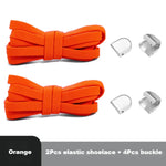 Flat Elastic Shoe Laces Sneakers No Tie Shoelaces for Shoes Tennis Quick Shoelace Clips Without Ties Shoe Accessories Kids Adult
