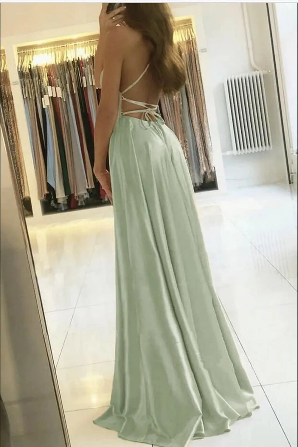 Navy Blue Bridesmaid Dress For Weddings Woman Guest 2022 Sexy Spaghetti Straps Split Prom Party Gowns Long Maid Of Honor Dresses