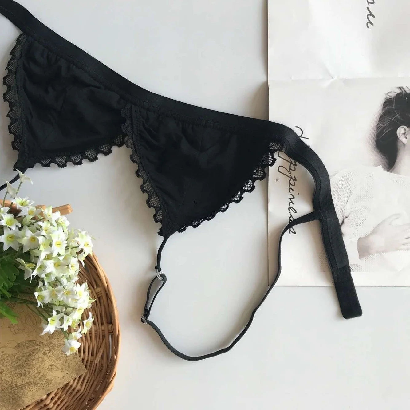 SP&CITY Summer Sexy Lace Tube Top Women Hollow Out Bralette Thin Chest Girl  Bras Seamless Transparent Lingerie French Underwear