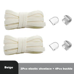 Flat Elastic Shoe Laces Sneakers No Tie Shoelaces for Shoes Tennis Quick Shoelace Clips Without Ties Shoe Accessories Kids Adult