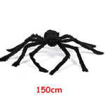 150/200cm Black Scary Giant Spider Huge Spider Web Halloween Decoration Props Haunted House Holiday Outdoor Giant Decoration