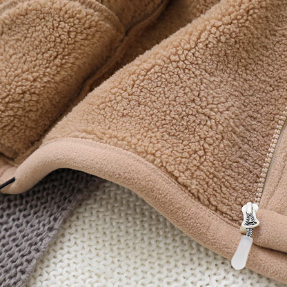 IYEAL Children's  Jacket Coat  Autumn Winter Warm Fleece Outerwear Boys Clothing Fleece Thickened Boy Clothes 4  8 to 10 years