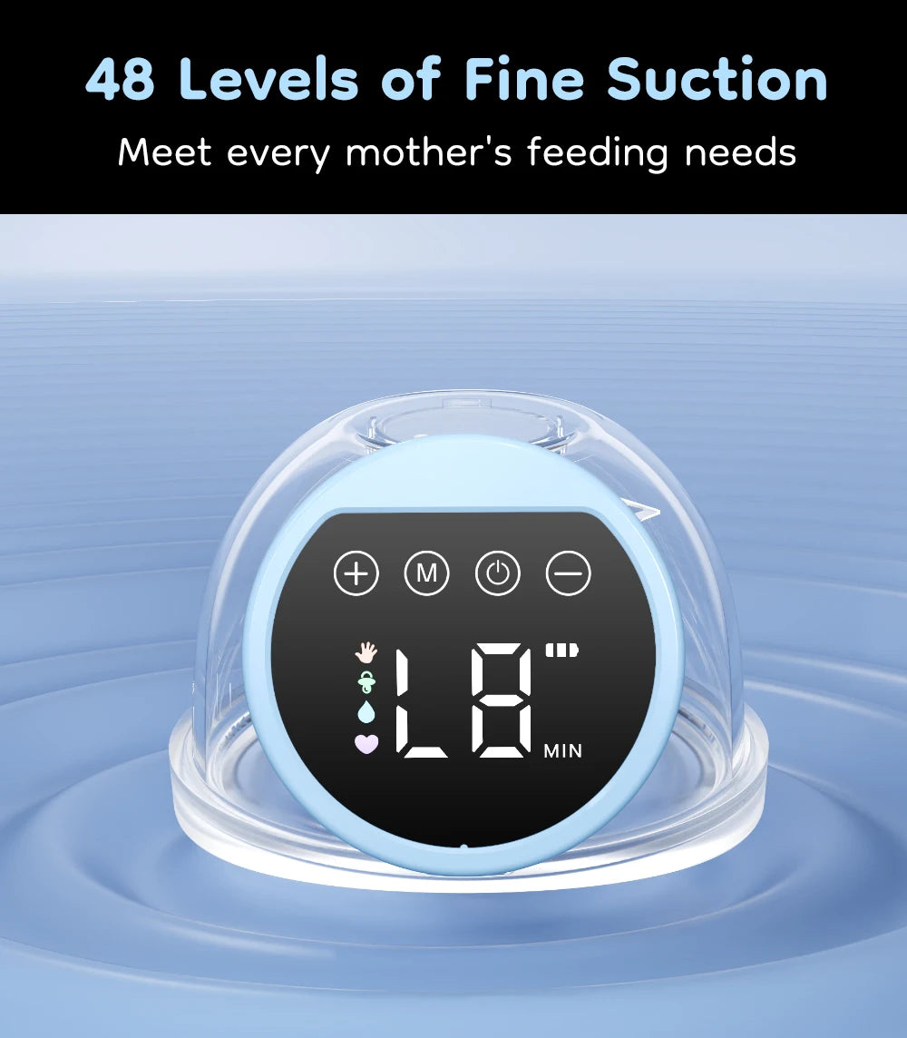 MAMIJOY Wearable Electric Breast Pumps 4 Modes 12 Levels Portable Hands Free Breast Pump Silent Comfort With 19/24mm Flange EB26