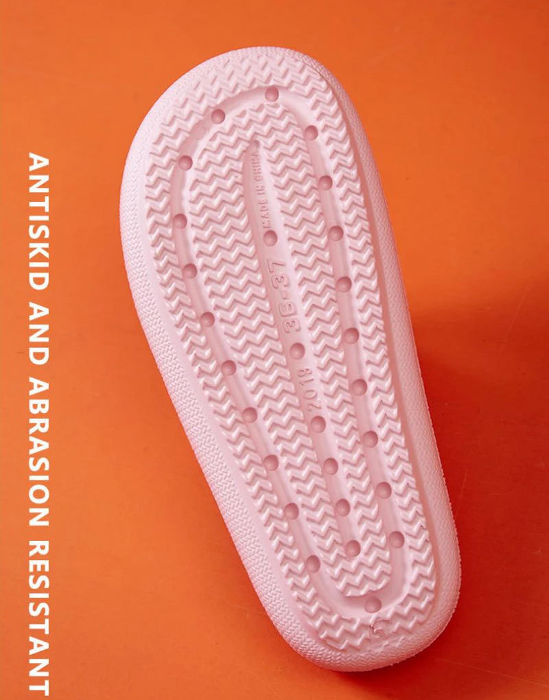 Fashion Buckle Thick Platform Slippers Women Home Soft Sole eva Cloud Slides Sandals Woman 2023 Summer Non Slip Beach Flip Flops