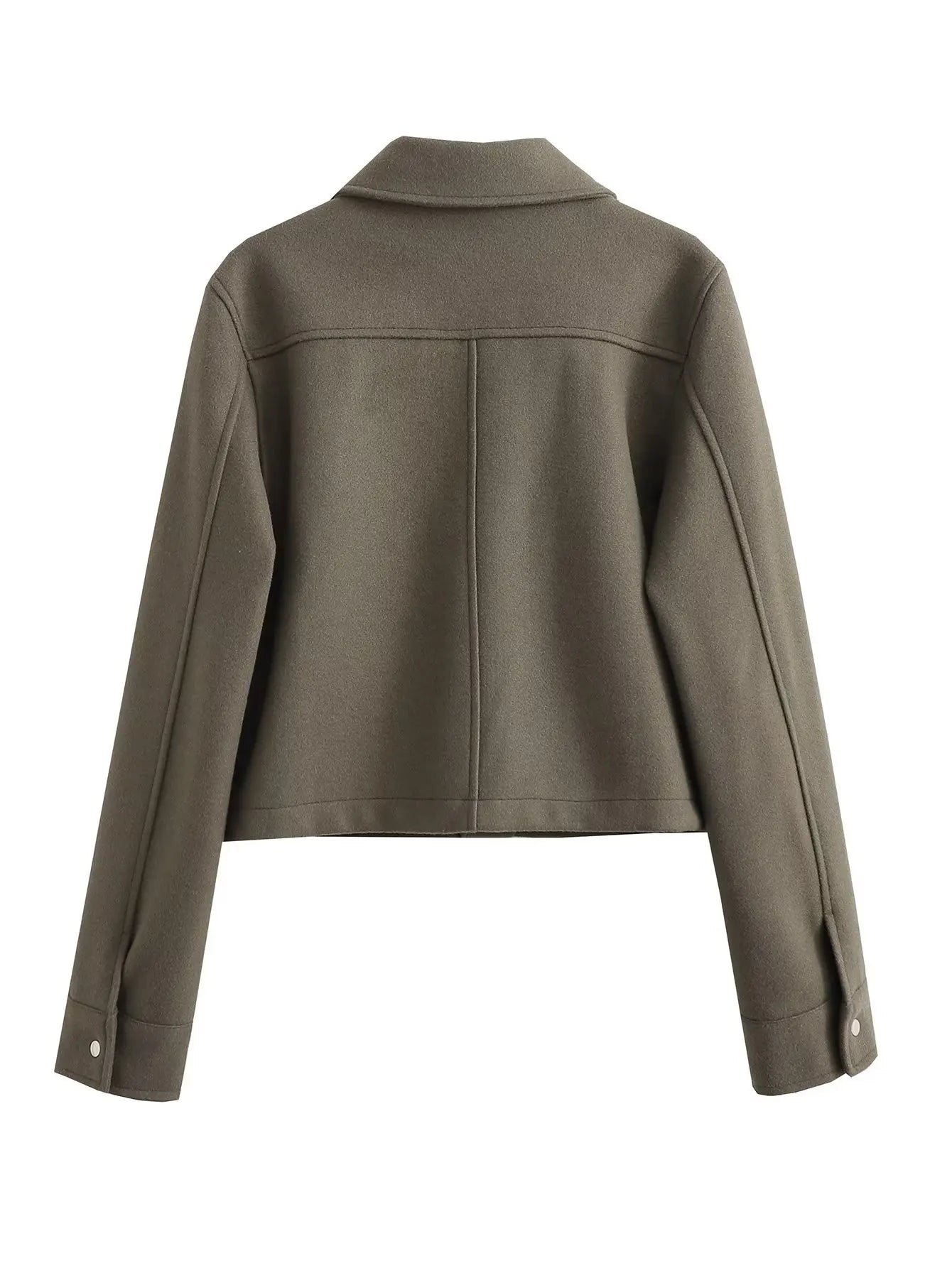 2024 Autumn New Product European and American Cross-border Women's Street Casual Fedora Shirt Woolen Jacket Top 8BS9568