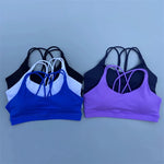 Solid Color soft high strength Women Fitness Bra Tight Sport Top Comprehensive Training Gym Yoga Underwear  Tight With Chest Pad