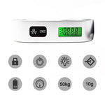 Portable Scale Digital LCD Display 110lb/50kg Electronic Luggage Hanging Suitcase Travel Weighs Baggage Bag Weight Balance Tools