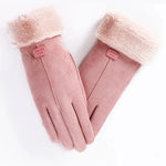 New Fashion Gloves Autumn Winter Cute Furry Warm Mitts Full Finger Mittens Women Outdoor Sport Female Gloves Screen