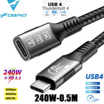 8K USB4 Typ e C Cable 40Gbps 240W PD3.1 QC4.0 For Samung Thunderbolt 4 Fast Charging Cable Thunderbolt3 USB C to C Data Transfer