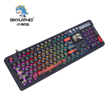 SKYLOONG GK104 Pro Full-Size 3-Mode Wireless Mechanical Keyboard with 2.0 Screen 3 Knobs Hot-Swappable Silent Switch PBT keycaps