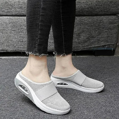 Women Wedge Breathable Slippers 2024 Summer Anti-slip Premium Sandals Vintage Casual Female Platform Shoes Plus Size Slides