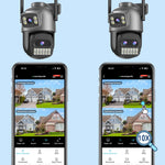 BESDER 15MP Wifi Camera PTZ Outdoor Dual Screen 10X Digital Zoom Human Detection 10MP Security IP Camera Surveillance O-Kam Pro