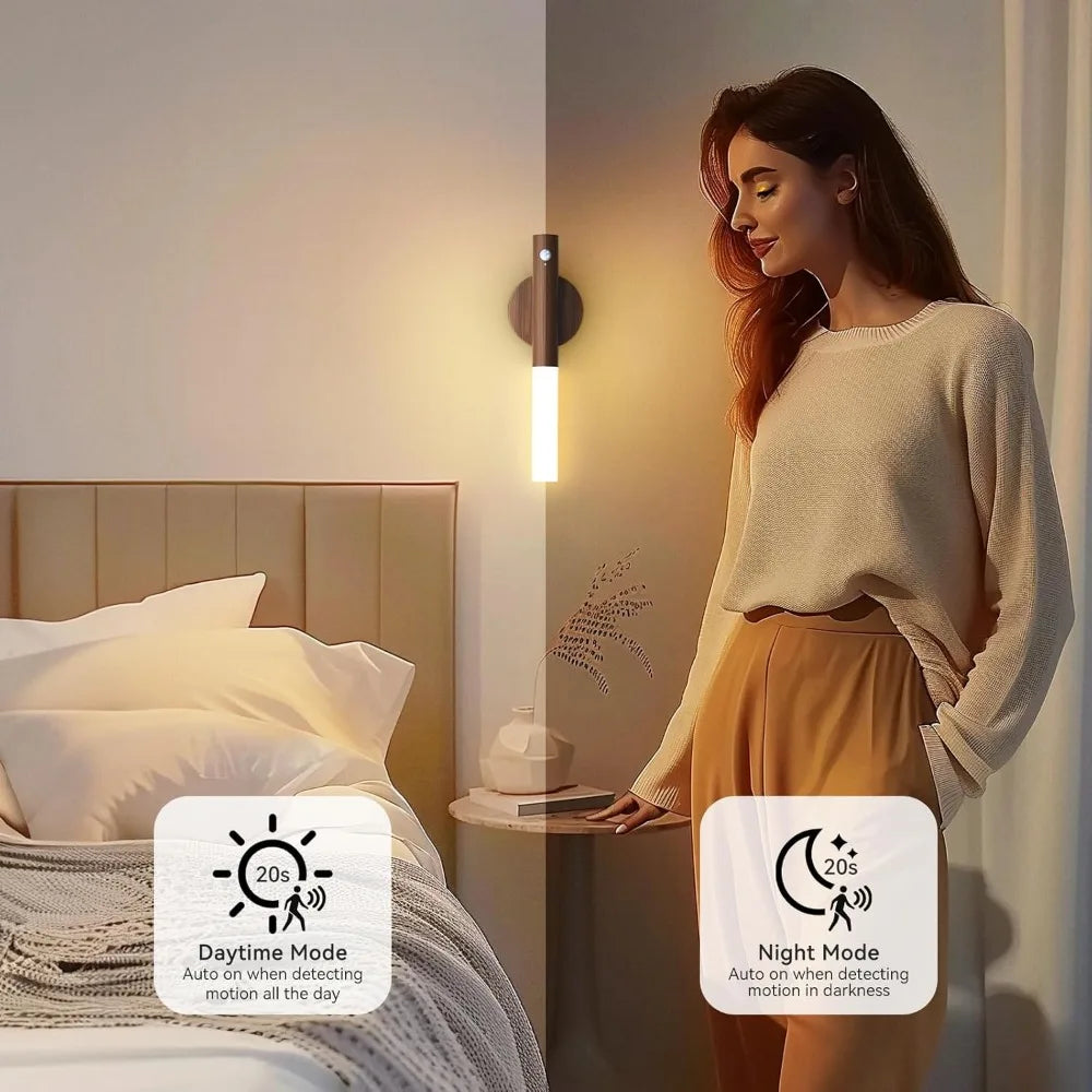 LED Night Light USB Charging Intelligent Human Induction For Bedside Cabinet Home Wardrobe Lighting Motion Sensor Light Led Lamp