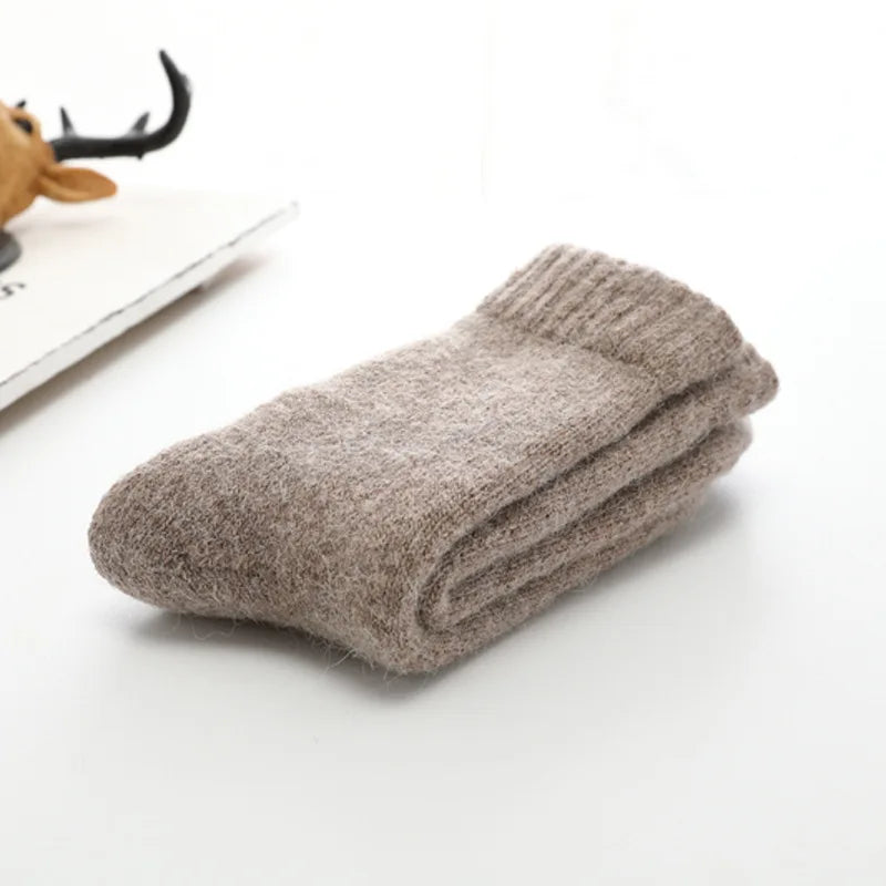 Super Warm Funny Happy Male Men Thicker Solid Socks Merino Wool Rabbit Socks Snow Winter Socks calceta hombre skarpety meskie