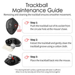 Wireless Bluetooth Trackball Mouse 2.4G RGB Ergonomic Rechargeable Rollerball Mice 3 Device Connection Thumb Control for PC iPad