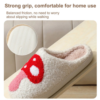 New Christmas Slippers Winter Home Warm Women Slippers House Girl Slides Bedroom Ladies Cotton Female Soft Plush Shoes