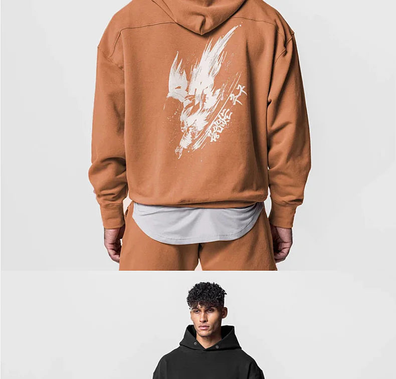 Mens Brand Fitness Long Sleeve Sports Hoodie Bodybuilding Workout Casual Pullover Sweatshirts Male Coat Tracksuit Gym Clothing