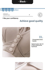 New Large Size Front Buckle Sexy Push up WOMEN'S Bra Adjustable Thin Cup Breathable Comfortable Middle-aged Mom Ladies Underwear